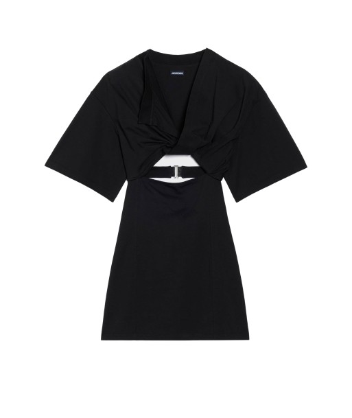 JACQUEMUS - LA ROBE T-SHIRT BAHIA BLACK livraison et retour toujours gratuits